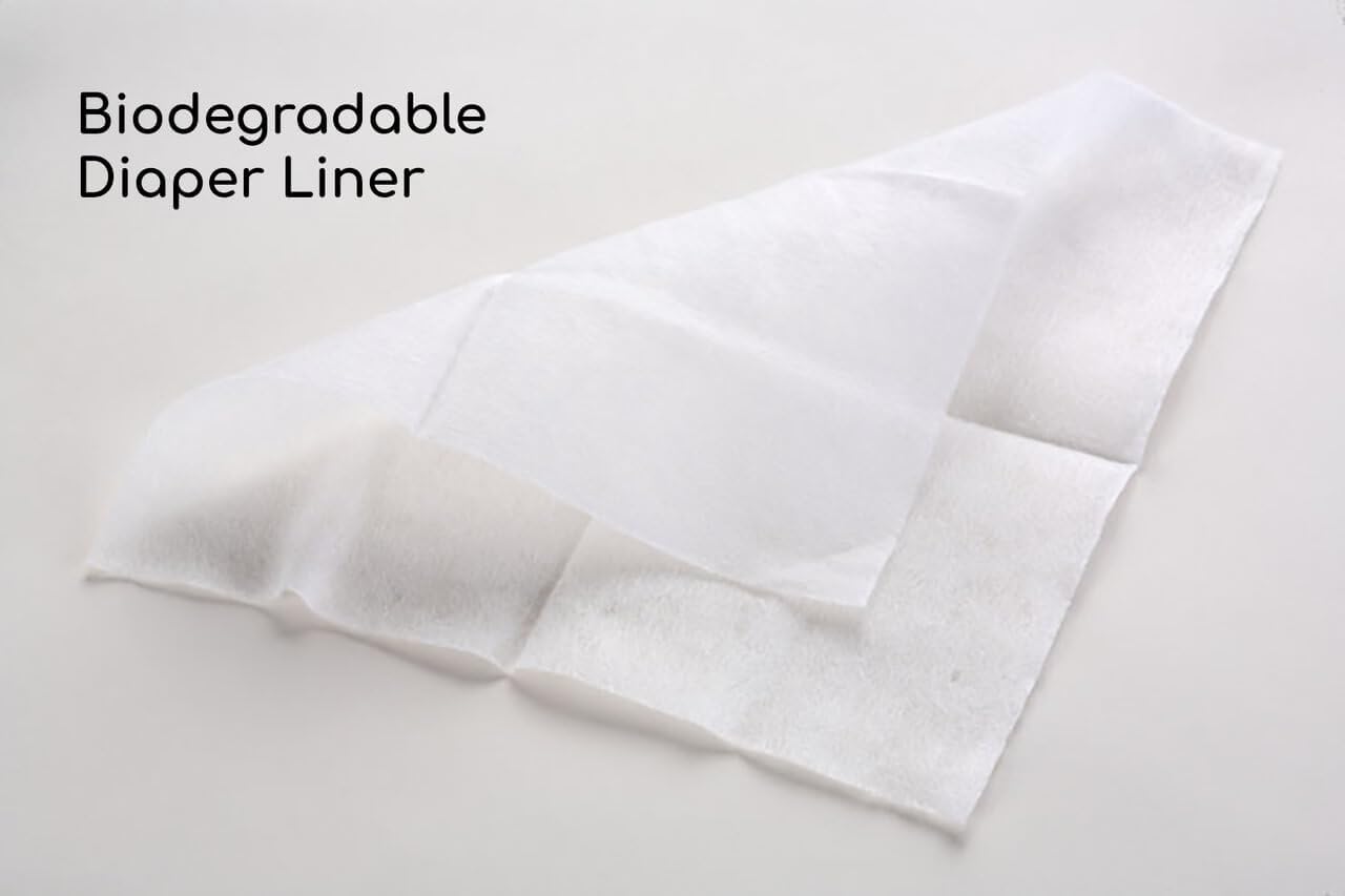 KaWaii Baby Cloth Diaper Liners Biodegradable Unscented Nappy Liner Rolls, SGS Certified 11 X 7”, 100 Sheets/Roll - Pack of 4 Rolls - Image 5